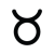 symbole astrologique taureau